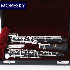 MORESKY Professional C Key Oboe Semi-automatic Style Cupronickel Plated Silver Fully automatic Oboe