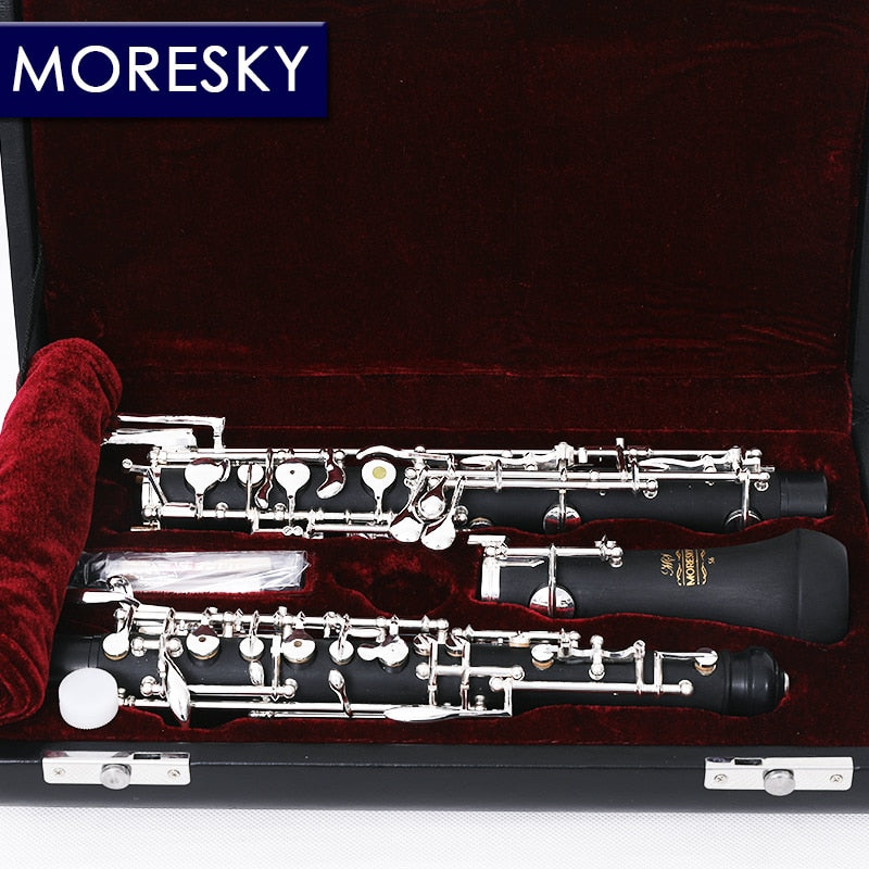 MORESKY Professional C Key Oboe Semi-automatic Style Cupronickel Plated Silver Fully automatic Oboe